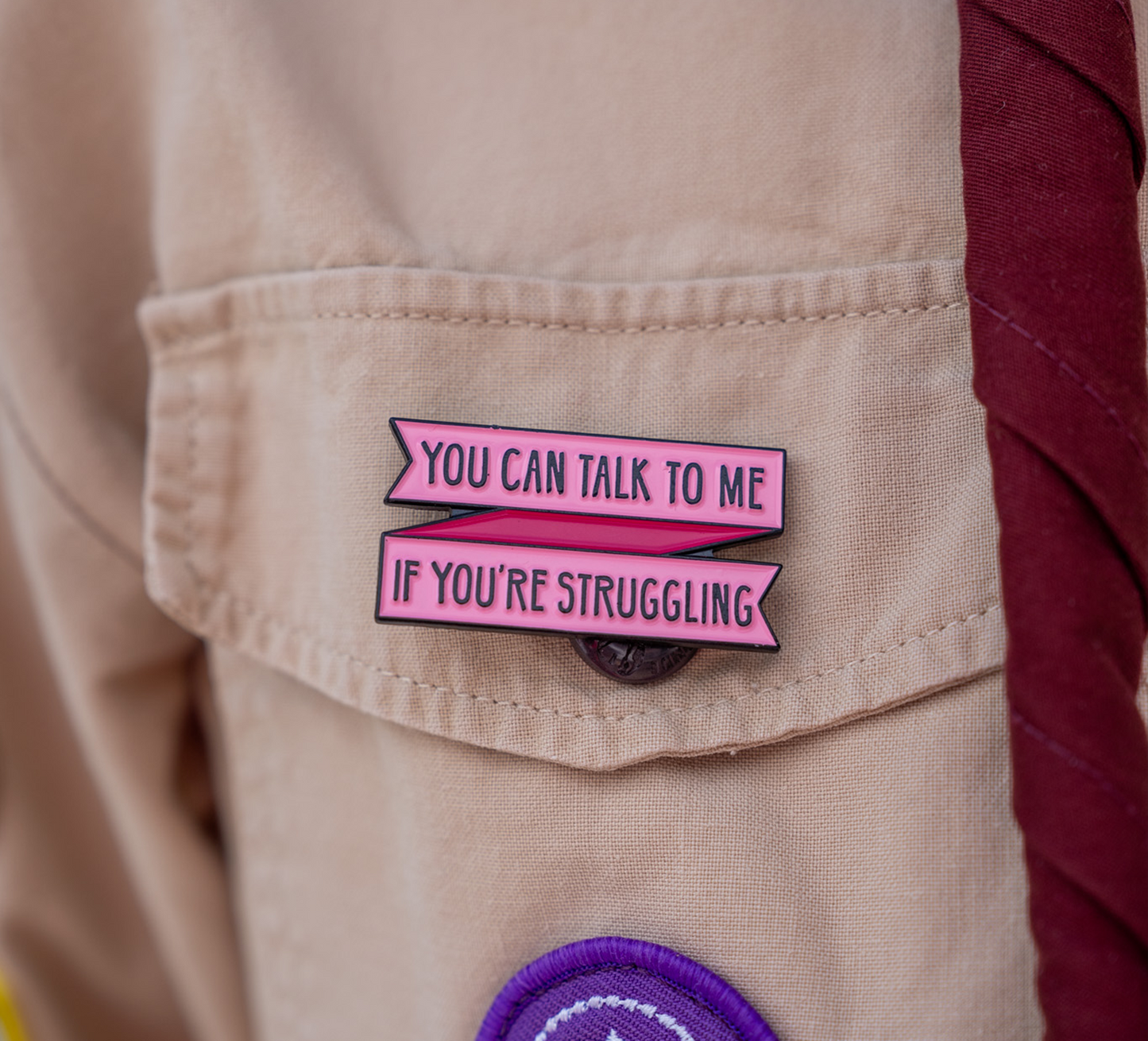 You can talk to me if you're struggling pin