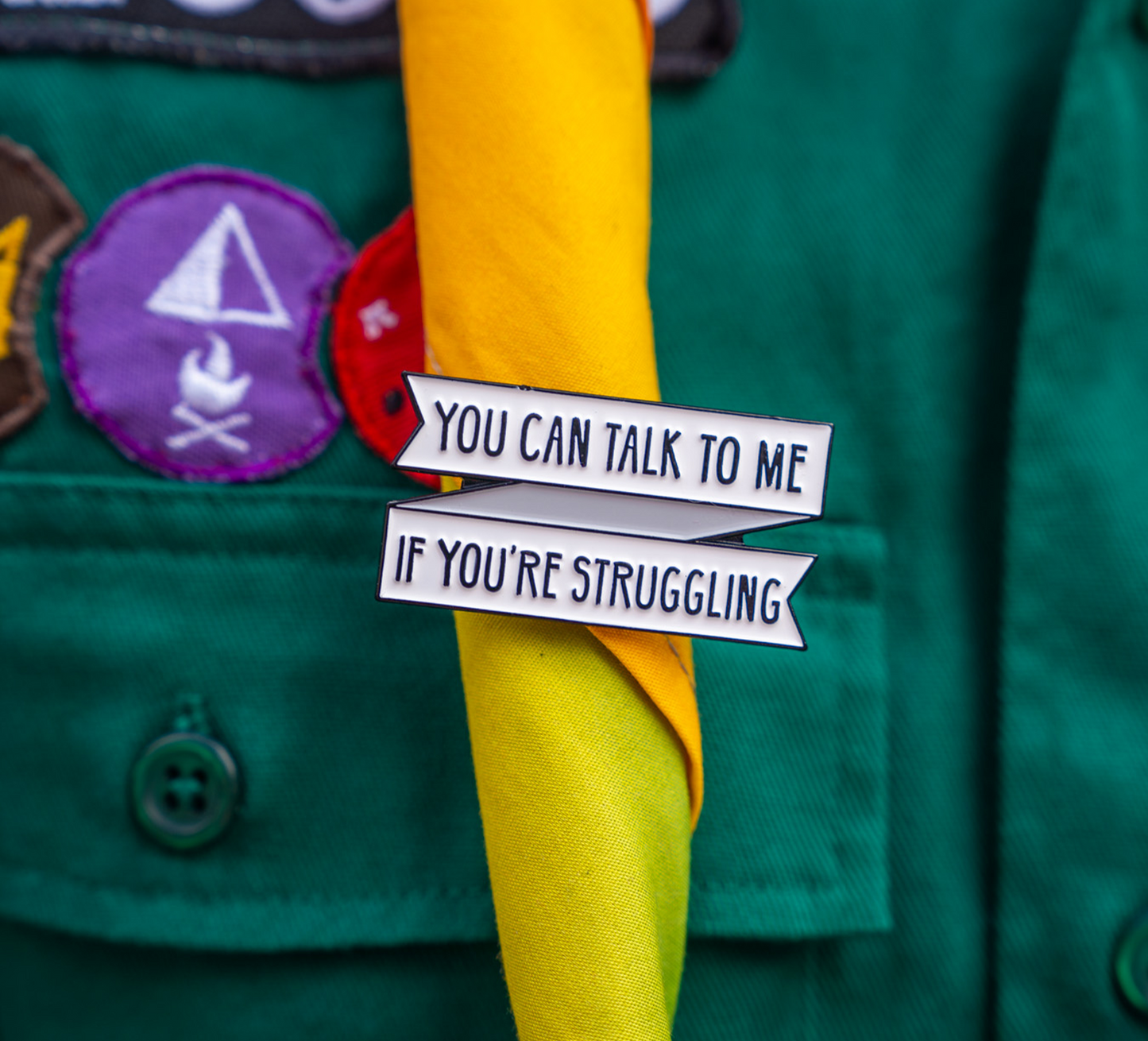 You can talk to me if you're struggling pin